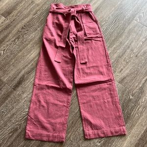 Free People Cropped Paper Bag Tie Waist Pant